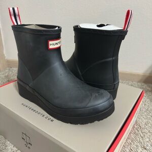 Hunter Black Short Rain Boots
